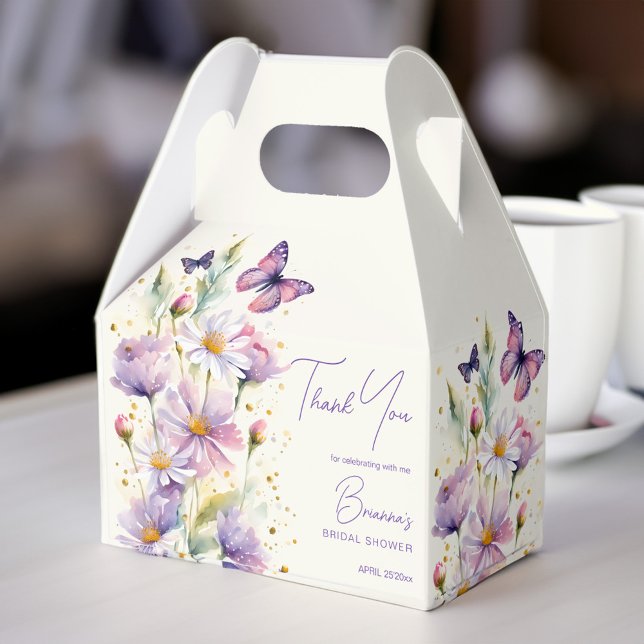 He gives me butterflies bridal shower thank you  favor box (He gives me butterflies bridal shower thank you favor box personalized favors enchanted garden theme)