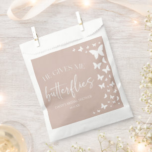 He Gives Me Butterflies Butterfly Bridal Shower Favour Bag