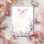 He Gives Me Butterflies Wildflowers Bridal Shower Invitation<br><div class="desc">Capture the essence of romance with our Watercolor Purple Butterfly Bridal Shower Invitation! Designed to evoke feelings of enchantment and anticipation, this invitation features a stunning watercolor illustration of a beautiful purple butterfly, surrounded by delicate purple lilac watercolor flowers. With the phrase 'He Gives Me Butterflies' elegantly scripted, it sets...</div>