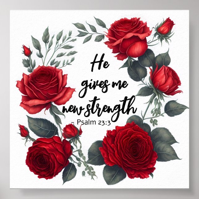 He Gives Me New Strength Poster (Front)