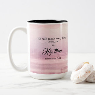 He Has Made Everything Beautiful Watercolor Sunset Two-Tone Coffee Mug