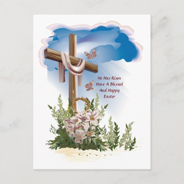 He Has Rise Eastern post Card (Front)
