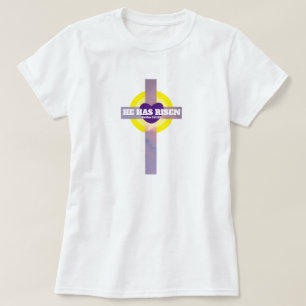 He Has Risen Cross Bible Verse Easter T-Shirt