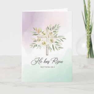 “He Has Risen” Easter Greeting Card