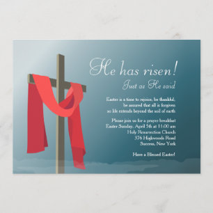 He Has Risen Easter Invitation