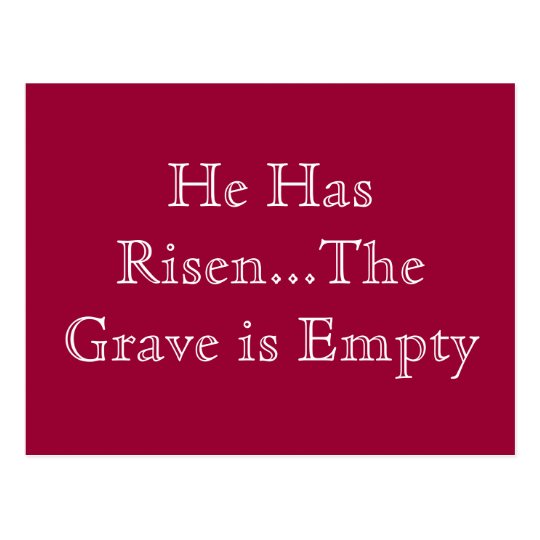 "HE HAS RISEN" POSTCARD