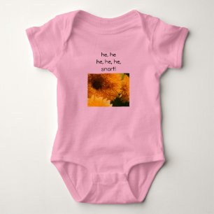 he, he, he, he, snort Baby Clothes humour Cute Bodysuit