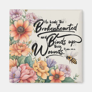 He Heals the Brokenhearted Magnet