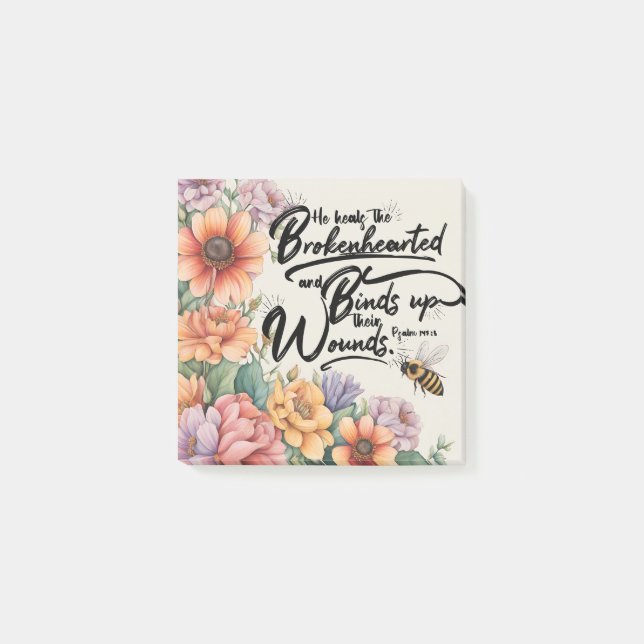 He Heals the Brokenhearted Post-it Notes (Front)