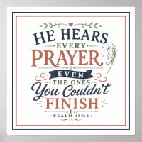 He Hears Every Prayer Spiritual Quote