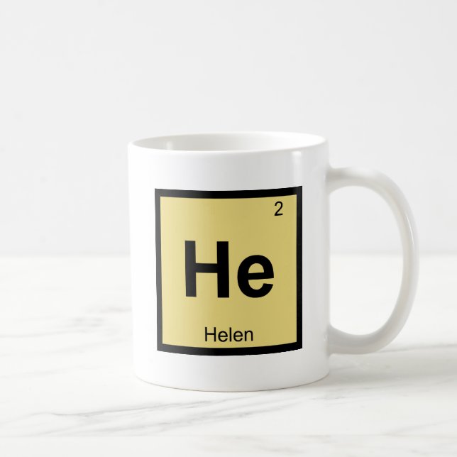 He - Helen of Troy Chemistry Periodic Table Symbol Coffee Mug (Right)