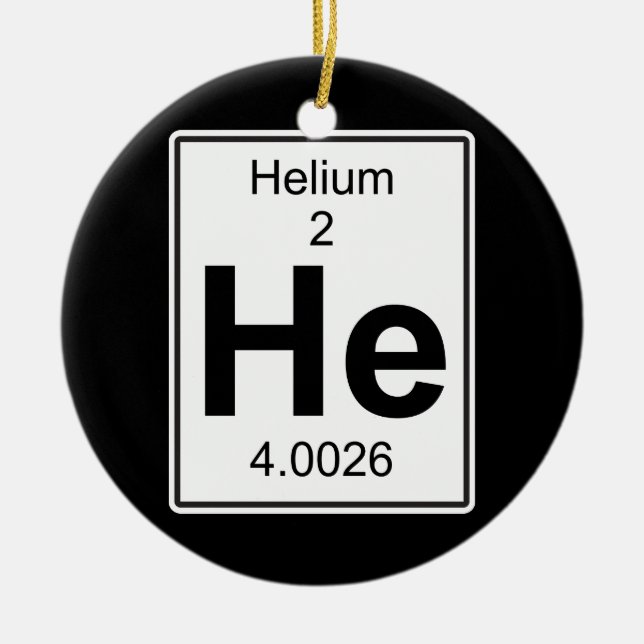 He - Helium Ceramic Ornament (Front)