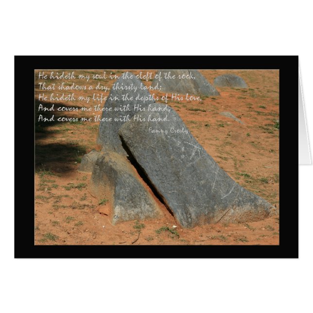 He hideth my soul ...cleft of the rock (Front Horizontal)