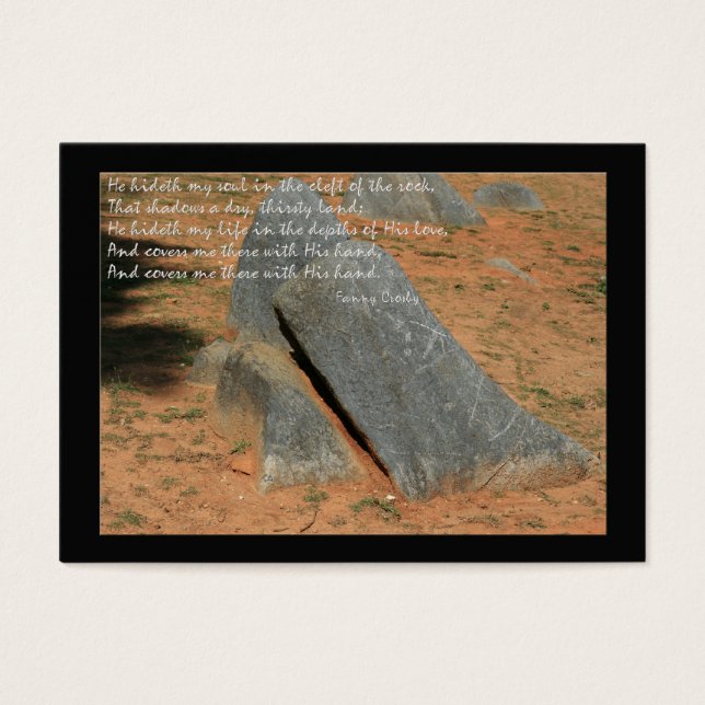 He hideth my soul ...cleft of the rock (Front)