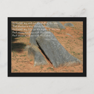 He hideth my soul postcard
