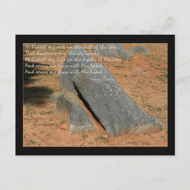 He hideth my soul postcard (Front)