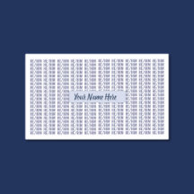 He Him Gender Pronouns in Blue Repeat