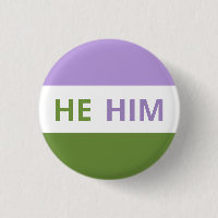 He/Him Pronouns Genderqueer Flag Badge
