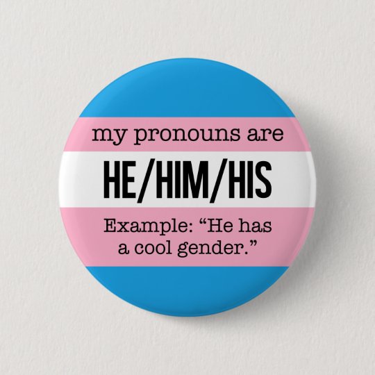 He Him Pronouns Transgender Flag 2 Inch Round Button Zazzle Ca