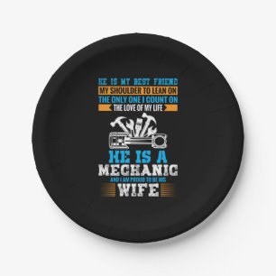He Is A Mechanic Paper Plate