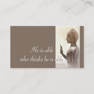 He is able...Buddha Quote Business Card