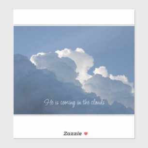 He is Coming in the Clouds Christian Quote