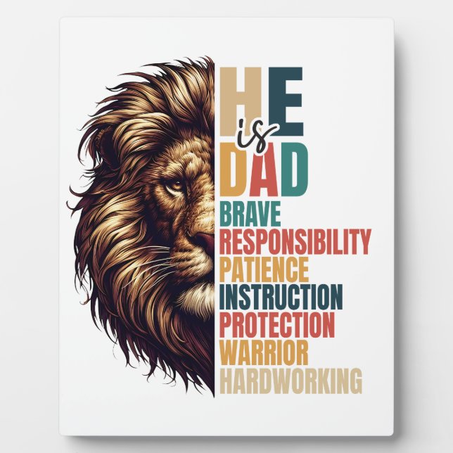 He Is Dad: Strength, Guidance, and Love Plaque (Front)