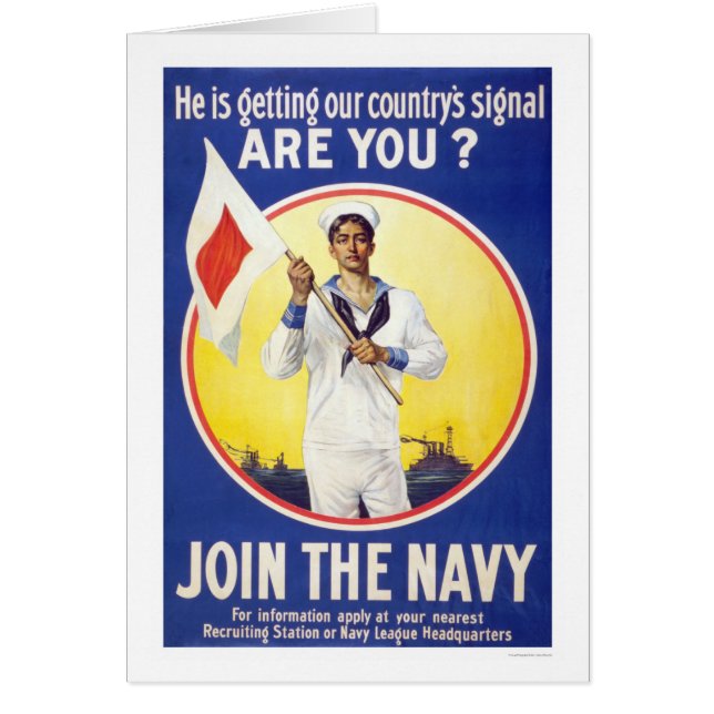 He is getting our country's signal - are you? (Front)