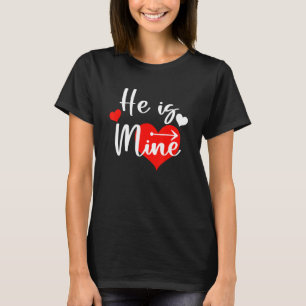 He is Mine Mens She is Mine Matching Couple Valent T-Shirt