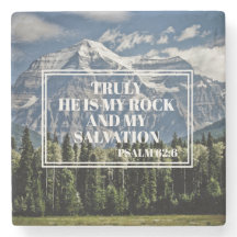 He is My Rock Christian Bible Verse Mountain Photo