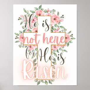 "He is Not Here, for He has Risen" Easter Poster