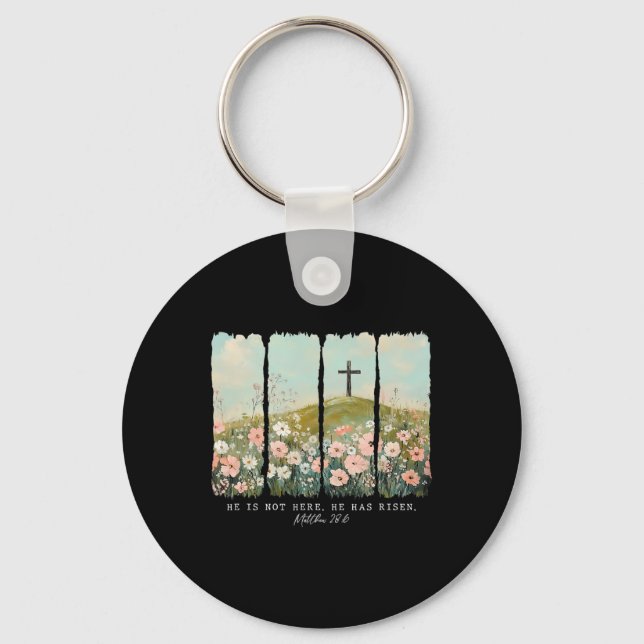 He Is Not Here He Has Risen 1  Keychain (Front)