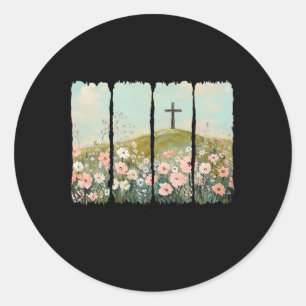 He Is Not Here He Has Risen  Classic Round Sticker