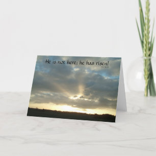 He is not here; He is Risen   Luke 24 v 6 Holiday Card