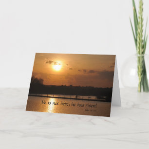 He is not here; He is Risen   Luke 24 v 6 Holiday Card