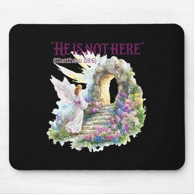He Is Not Here - Pastel Watercolor  Mouse Pad (Front)