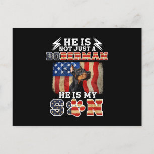 He Is Not Just A Doberman He Is My Son Dog Lover Postcard