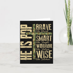 He Is P Camo Religious Father's Day Christian Dad  Card