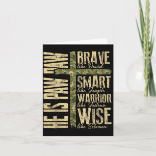 He Is Paw Paw Camo Religious Fathers Day Christian Card