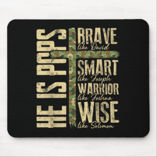 He Is Ps Camo Religious Father's Day Christian Dad Mouse Pad