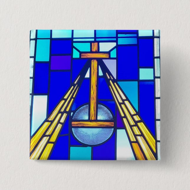 He is Risen 2 Inch Square Button (Front)
