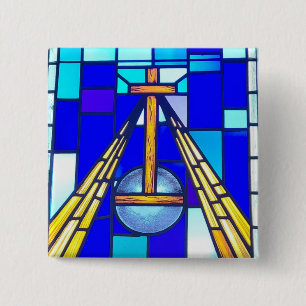 He is Risen 2 Inch Square Button