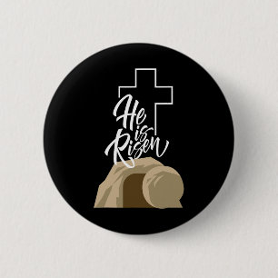 He Is Risen 3 Days Jesus Christ Happy Easter Chris 2 Inch Round Button