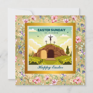 He is Risen and Celebration of Resurrection Sunday Invitation
