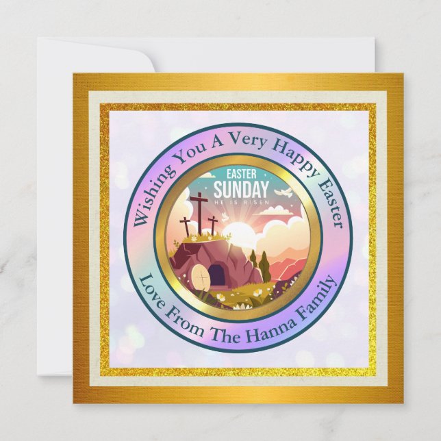 He is Risen and Celebration of Resurrection Sunday Invitation (Front)