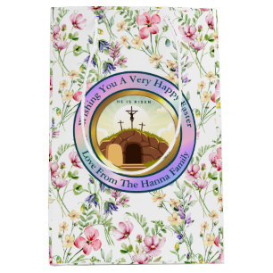 He is Risen and Celebration of Resurrection Sunday Medium Gift Bag