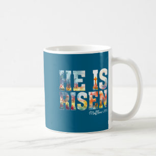He is risen boho easter christian jesus coffee mug