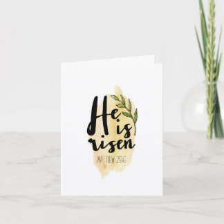 He is risen - christian easter card