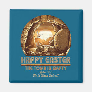 He is risen christian easter empty tomb bible magnet