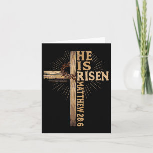 He Is Risen Christian Easter Jesus Religious Vinta Card